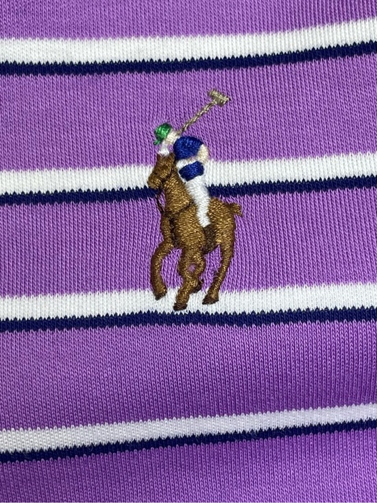 Polo Ralph Lauren Other - Polo Ralph Lauren Men XL Purple White Striped Pima Soft Touch Short Sleeve Shirt